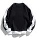 2026 Spring Autumn European-USA Style Fashion Outerwear Men's Cotton Round Collar Black White Splicing Long Sleeve Casual Loose Thick Sweatshirts_viptrois.com