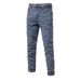 Man's clothing Men's personality denim wash trend casual micro elastic straight pants_viptrois.com