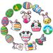 16 Set Of Easter Cute Bunny Shoes Buckle Shoes Flower PVC Soft Rubber Shoes Accessories Accessories_viptrois.com