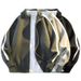 Men's Plus Size Striped Knit Cardigan With Zipper & Stand Collar - Breathable, Machine Washable, Stretchable (Black, Grey, Green)_viptrois.com