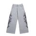 Men's Clothing Wide Leg Straight Leg Printed Pants Summer Pure Cotton High Waisted Sweatpants Versatile Spray Color Sports Casual Pants Hip Hop Style_viptrois.com