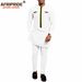 Men's clothing African ethnic solid color cotton men's casual jacket + pants_viptrois.com