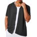 Men's Clothing Men's Casual Knitted Cardigan Summer Cool Hollow Short Sleeved Men's Shirt Solid Color Men's Tops_viptrois.com