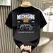 Men's Clothing Pure Cotton Printed Short Sleeved Casual Round Neck T Shirt_viptrois.com