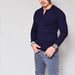 2025 European And American Men's Round-neck Cotton Pure-color Buttoned Long-sleeved T-shirt_viptrois.com