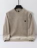 Men's Sherpa-Lined Sweatshirt – Winter Thermal Pullover With Ultra-Soft Fleece Interior, Thickened Polyester Crewneck Long-Sleeve Top_viptrois.com