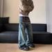 Men's Clothing Retro Washed Old Niche Printed Jeans Men's Spring New Loose Design Straight Pants_viptrois.com