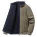 Men's Reversible Bomber Jacket, Lightweight Polyester Workwear Coat For Business Casual & Daily Wear (Black, Army Green, Beige, Coffee)_viptrois.com