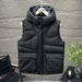 Men's Workwear Autumn Winter New Detachable Hat Cotton Korean Style Trendy Thickened Outerwear Warm Vest_viptrois.com