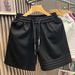 Men's Sporty Casual Breathable Shorts Loose Fitting Three Stripes Solid Color Beach Sweatpants Summer Bottoms_viptrois.com