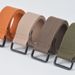 Non-hole punch-free men's and women's canvas belt double ring buckle student military training Belt Men's decorative double buckle woven pants belt_viptrois.com