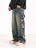 Vintage Loose Wide Leg Jeans Men's Summer Loose Straight Trousers_viptrois.com