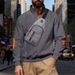 Cross-Border American Style New Heavyweight Stand Collar Jacquard Loose Jacket Men's Fashion Casual Sports Solid Color_viptrois.com