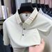 Men's Mulberry Silk Polo Sh 2026 Summer New Seamless Lapel Solid Color Casual Breathable Thin Short-sleeve Men's_viptrois.com