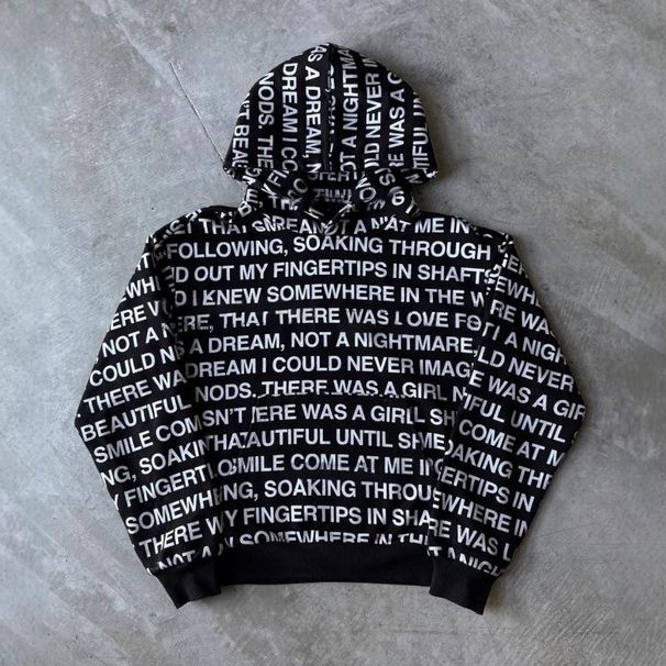 Y2K Graffiti Hoodie – Oversized Streetwear Pullover With 3D Print, Retro Unisex Hip-Hop Fashion For Urban Vibes_viptrois.com