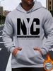 Men's Autumn And Winter Casual Fashion Loose Hooded Sweatshirt Letter Print Warm Long Sleeved Pullover_viptrois.com