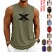Men's Clothing Tops & Tees Muscle Fitness Sports Vest For Men Summer Breathable Gym Loose Sleeveless Top American Style_viptrois.com