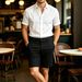 Summer Men's Casual Shorts Business Commuter Solid Color Five Point Pants Simple Versatile Dress Pants_viptrois.com