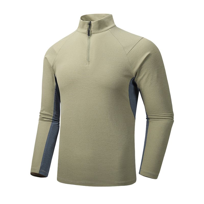 Men's Clothing Spring Outdoor Long Sleeved Sports T Shirts Running Fitness Training Clothes_viptrois.com