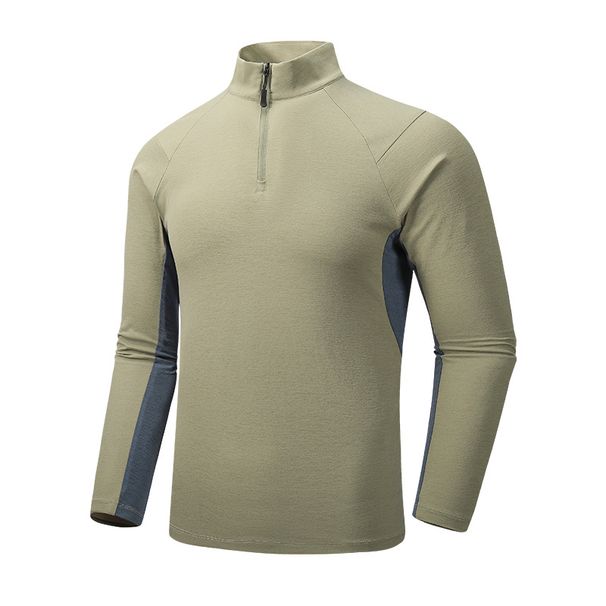 Men's Clothing Spring Outdoor Long Sleeved Sports T Shirts Running Fitness Training Clothes_viptrois.com