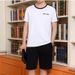 Men's Clothing Middle aged and elderly men's casual suits summer men's short sleeved shorts dad's loose clothes grandfather thin two piece suit_viptrois.com