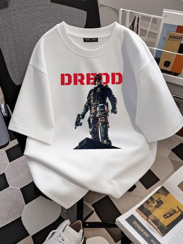 Simply DREDD T Shirt Judge Versatile Soft Stylish Fashion Slightly Homme Graphic Designer Clothes Summer Unisex Casual Comfortable_viptrois.com
