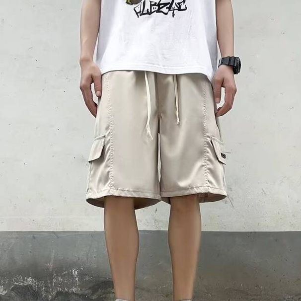 Men's Clothing Loose Large Size Casual Pants Fashion Label Five Point Pants_viptrois.com