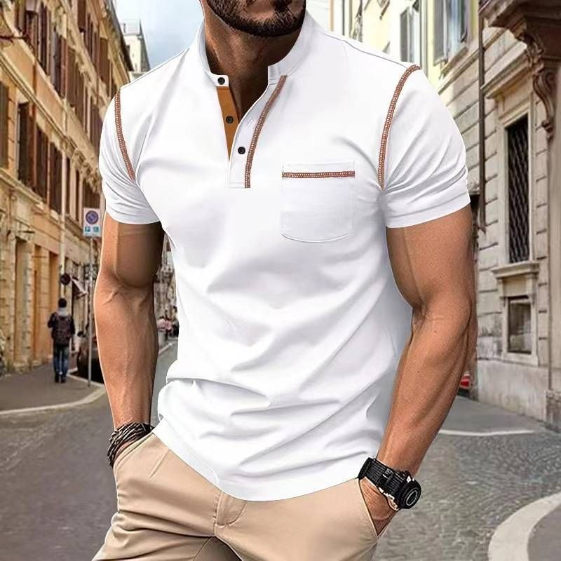 Summer 2025 New Men's Short-sleeved T-shirt With Quick-drying Casual Polo Shirt For Men_viptrois.com