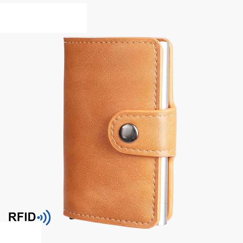 Men's Wallet Card Cases RFID Anti Theft Card Box Carbon Fiber Metal Aluminum Box Automatic Pop Up Men And Women Credit Card Holder_viptrois.com