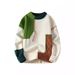 Casual Crew Neck Sweater Bottoming Knitted Sweater Loose Sweater Men's Clothing_viptrois.com