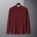 230g Autumn Pure Cotton Long Sleeve T-Shirt Men Round Neck Heavyweight Solid Color Simple Top Base Shirt Wholesale Logo_viptrois.com