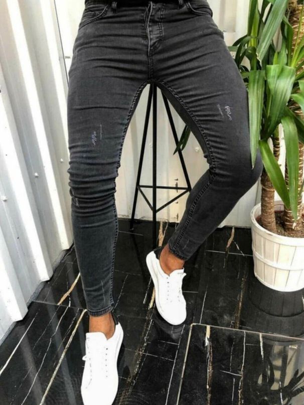 Men's Clothing 2025 Retro New High Street Casual Jeans Design American Trend Slim Fit Trousers_viptrois.com