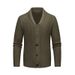 Men's Button-Up Cardigan Sweater (Winter-Ready, 100% Acrylic, Machine Washable, Ribbed Hem, Slim Fit, British-Inspired Striped Knit, M-XXXL)_viptrois.com