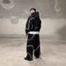 Y2k Retro Gradient Hoodie & Pants Set - Streetwear Oversized Zip-Up Hooded Sweatshirt & Pants Outfit_viptrois.com