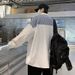 Men's Clothing Spring And Autumn Striped Patchwork Shirt Men's Long Sleeved Trendy Personality Shirt Ins Retro Loose Jacket_viptrois.com