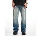 Men's Clothing American Style Gradient Washed Ripped Jeans Men's Retro Light Color Flared Hip Hop Casual Pants_viptrois.com