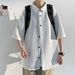 Summer Waffle Work Shirt Men's Short Sleeved Loose Fashion Brand Trendy High End Cool Shirt Half Sleeved Jacket Men_viptrois.com