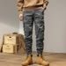 Men's Clothing Vintage American Style Cargo Jogger Pants - Stretchy Multi-Pocket Workwear With Adjustable Drawstring (Grey, Khaki, Black)_viptrois.com