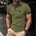 Men's Clothing New Summer T Shirt Men's Button Printing Sports Polo Shirt_viptrois.com