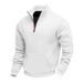 Pure Cross-Border European And American Classic Versatile Multi-Color Stand Collar Half-Zip Pocket Long Sleeve Sweatshirt_viptrois.com