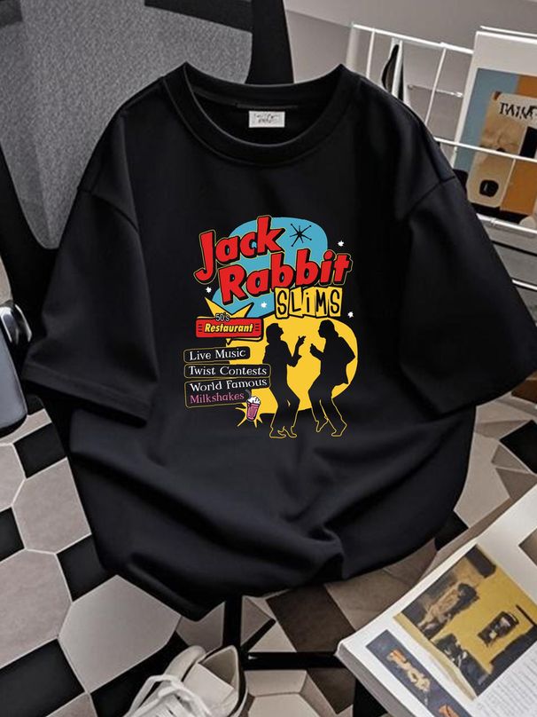 Jack Rabbit Slims Enjoy The 50's And Step On The Gas Unisex T-Shirt Comfortable Stretched Summer Soft Casual Streetwear Slightly Fashion_viptrois.com