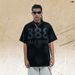 American Style Spray Paint Washed Simple Digital Print Short Sleeve T-Shirt New Summer Men's_viptrois.com
