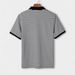 Men’s Slim-Fit V-Neck Polo Shirt – Breathable Stripe Short-Sleeve Top For Casual & Business (S-XXL, Black)_viptrois.com