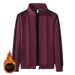 Men's Velvet Cotton Sports Suit Loose Plus Size Casual Cardigan Sweater_viptrois.com