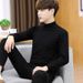 Men's Clothing Autumn 2024 Korean Style Men's Bottoming Knitwear Solid Color Half-turtleneck Long-sleeved Fashionable Youth Casual Sweater Top_viptrois.com