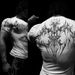 Men's Gothic Streetwear Gym T-Shirt – Oversized Dark Print Short Sleeve (Black/White With Demon Skull Design)_viptrois.com