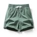 Men's Breathable Stretch Shorts - Elastic Casual 3-Inch Gym Shorts With Loose Straight Cut, Quick-Dry & Lightweight For Beach, Running, Summer_viptrois.com