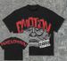 Street Fflirtion Skull Trend Brand New Printed T Shirt Gothic High Street T Shirt All Match Round Neck_viptrois.com