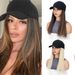Women's Fashion Hair Wig With Baseball Cap - Natural Looking Straight Bob Lace Front Wig - High Temperature Synthetic Fiber_viptrois.com