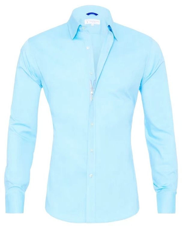 Men’s Clothing Hot Sale Men's Zipper Shirt Hidden Zipper Button Oxford Stretch Cotton Zipper Lining_viptrois.com